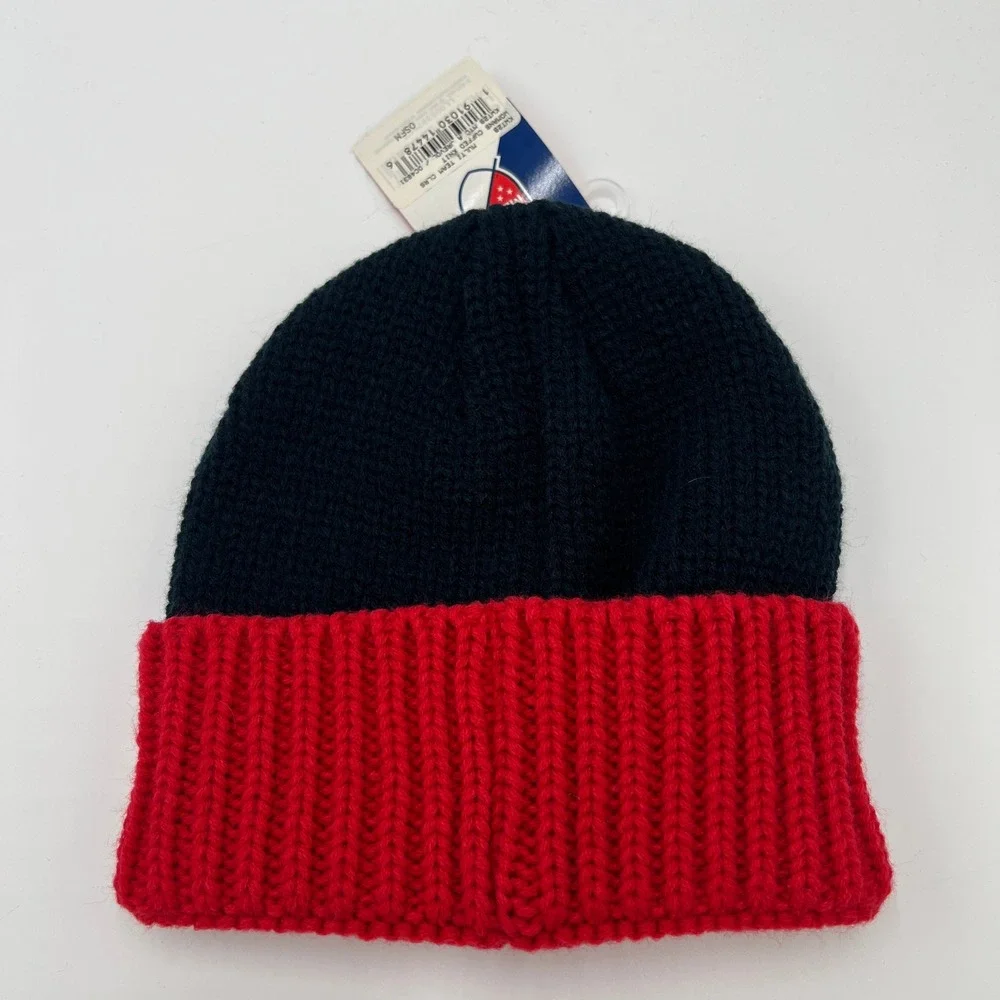 MLS Soccer USA Embroidered Cuffed Knit‎ Beanie Hat Navy Blue Red OSFM New